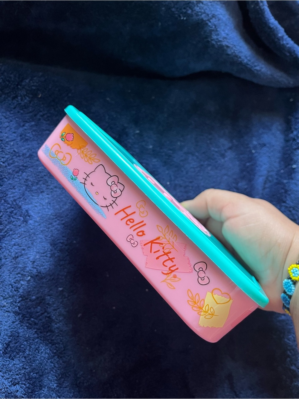 Hello Kitty Pink and Teal School Pencil Box or baby wipes